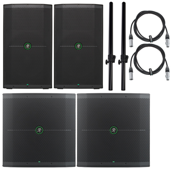 Sistema Mackie SRM (4 top + 2 sub)