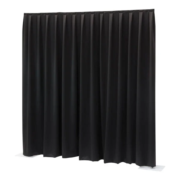 Telón gobelin negro de 12 x 8 mts